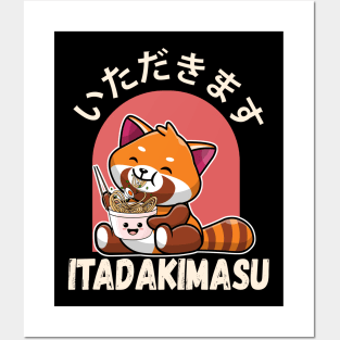 kawaii red panda Posters and Art